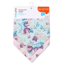 Apaszka, śliniak bawełniany Floral 2 szt BabyOno 879/16
