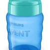 Avent Kubek niekapek niebieski  z miękkim ustnikiem 260ml – idealny pierwszy kubek dla Twojego malucha
