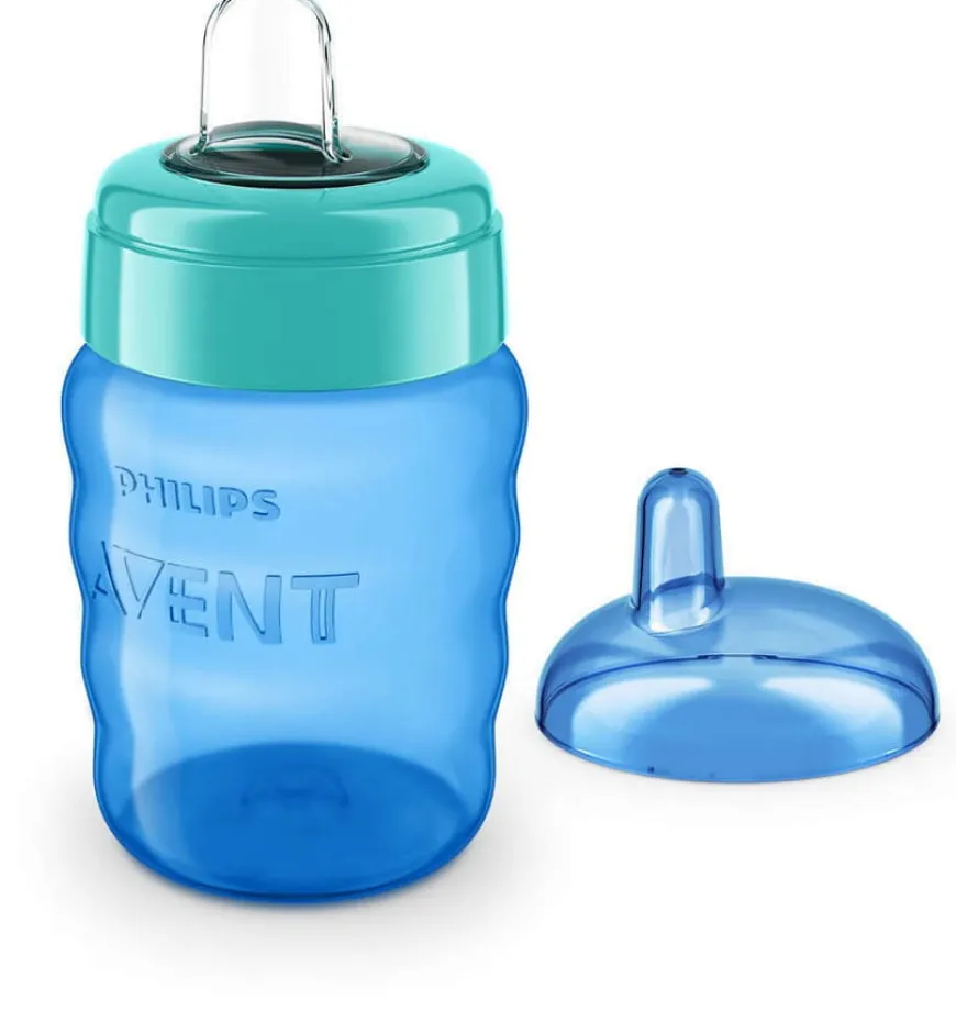 Avent Kubek niekapek niebieski z miękkim ustnikiem 260ml – idealny pierwszy kubek dla Twojego malucha