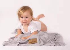 Bambusowy kocyk niemowlęcy szary 75x100 cm  | Thai - BabyMatex