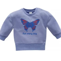 Bawełniana bluza dziecięca lawendowa z motylem - Imagine | Pinokio