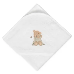 Białe okrycie kąpielowe frotte 100x100 | Maxi - BabyMatex