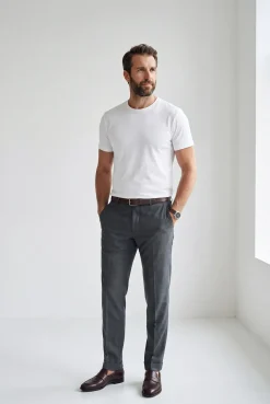 Biały T-SHIRT MĘSKI REGULAR FIT Linia Premium - Dolce Sonno