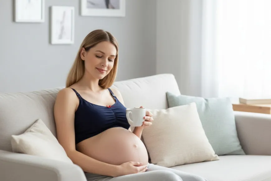 Biustonosz ciążowy i do karmienia EASY BRA granatowy