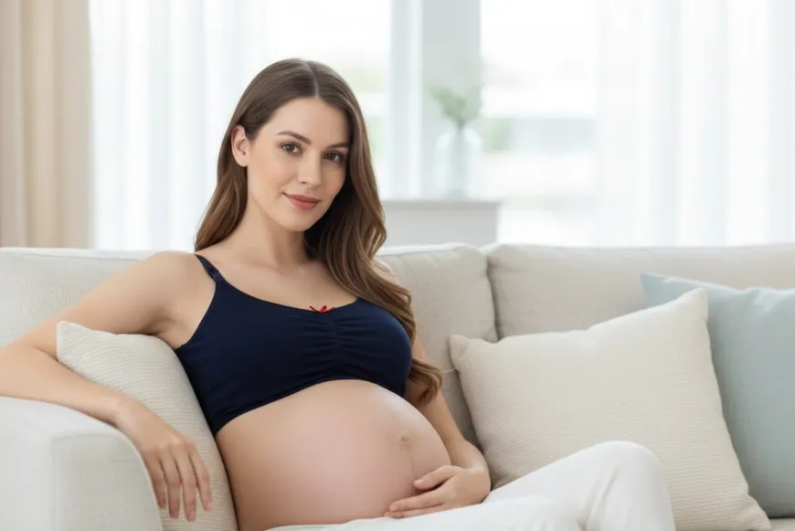 Biustonosz ciążowy i do karmienia EASY BRA granatowy