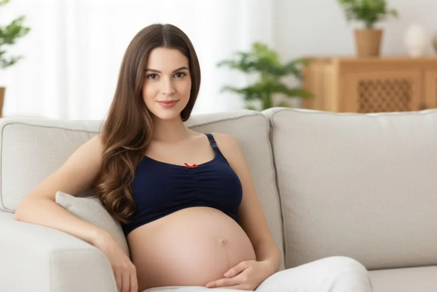 Biustonosz ciążowy i do karmienia EASY BRA granatowy