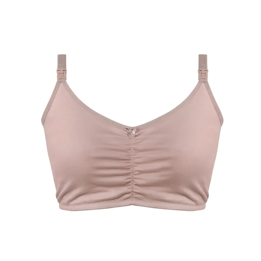 Biustonosz ciążowy i do karmienia EASY BRA Róż Puder