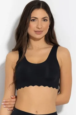 Biustonosz / top bezszwowy Feel Good Bra - Czarny | Mitex