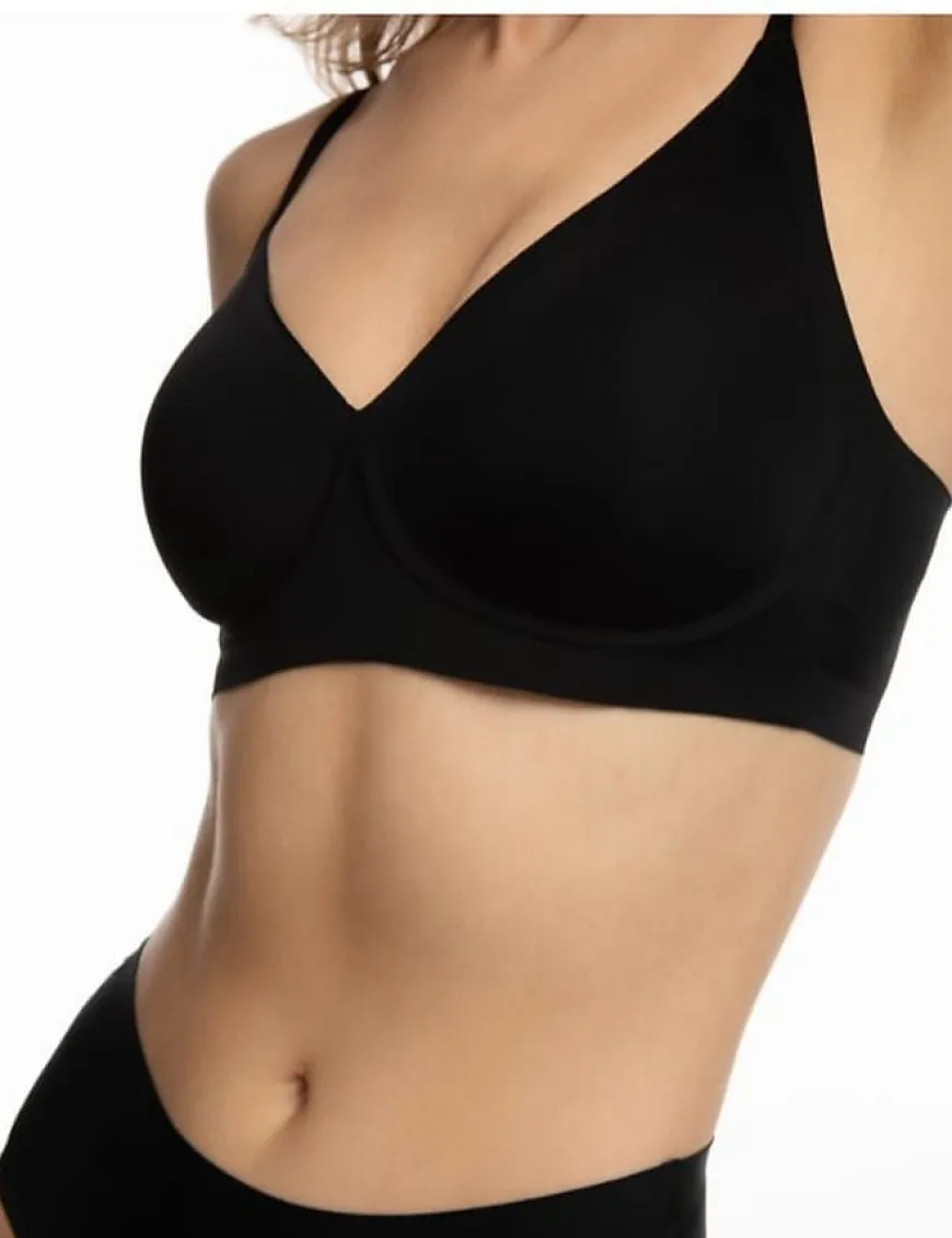 Biustonosz typu soft Bra Simple - czarny | Julimex