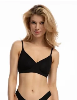 Biustonosz typu soft Bra Simple - czarny | Julimex