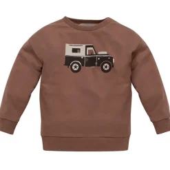 Bluza dla chłopca brązowa z autkiem - Safari | Pinokio