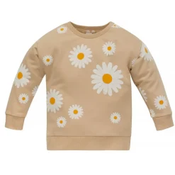 Bluza dresowa beżowa w stokrotki - Daisy | Pinokio