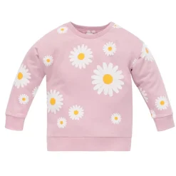 Bluza dresowa różowa w stokrotki - Daisy | Pinokio