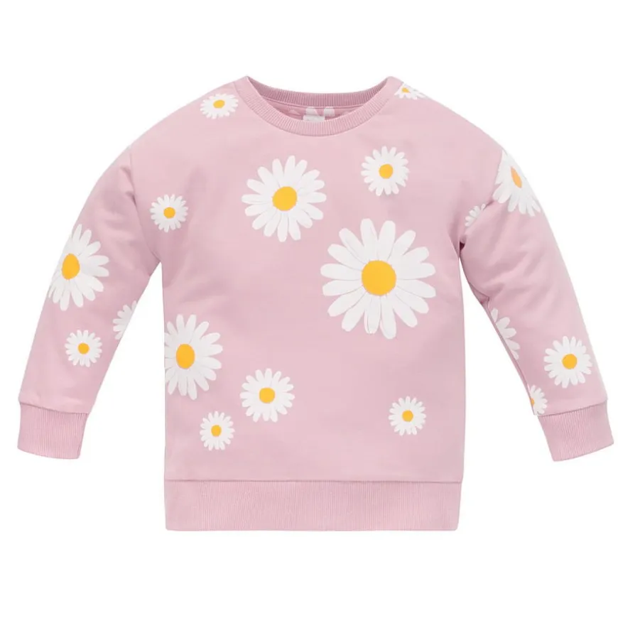 Bluza dresowa różowa w stokrotki - Daisy | Pinokio