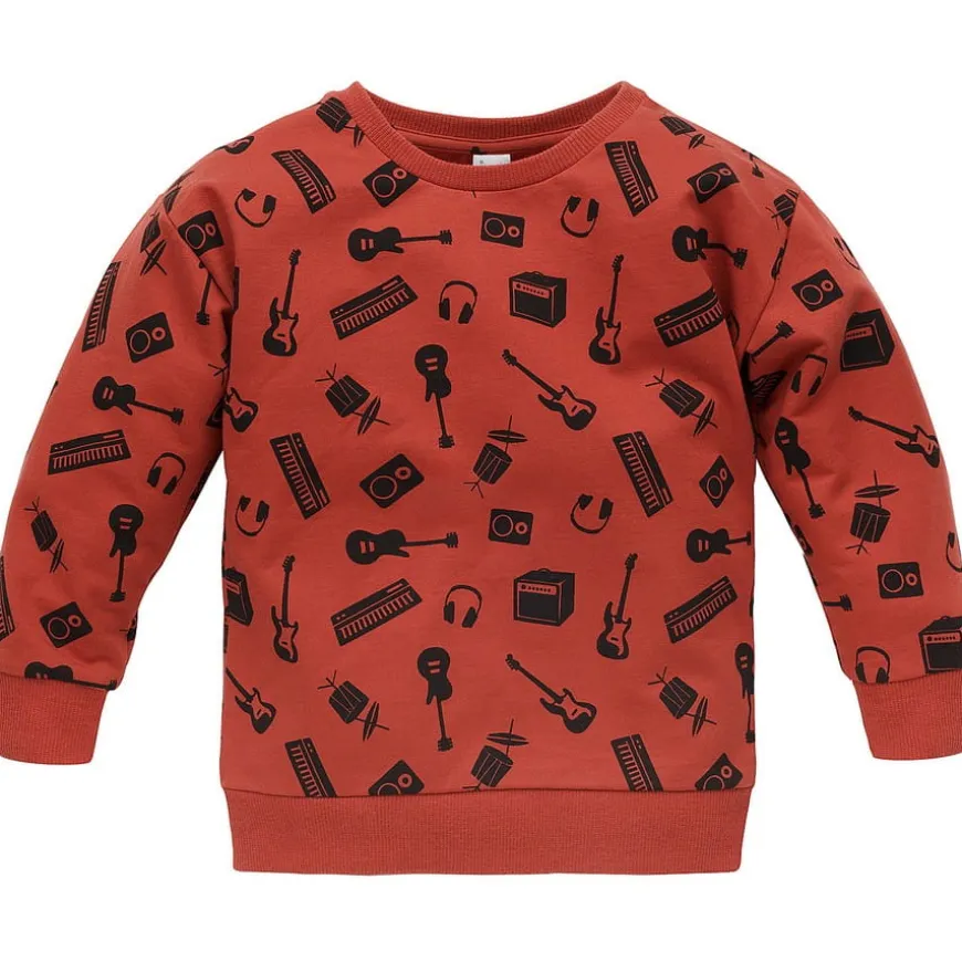 Bluza dziecięca czerwona w instumenty muzyczne - Let's Rock | Pinokio