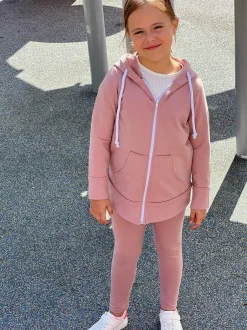 Bluza dziewczęca rozpinana z kapturem Cocco/Blush - Wualaa by dolce sonno