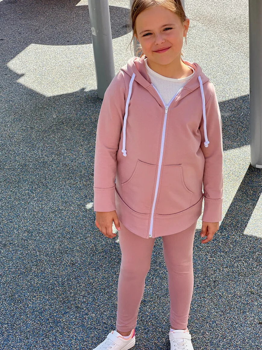 Bluza dziewczęca rozpinana z kapturem Cocco/Blush - Wualaa by dolce sonno
