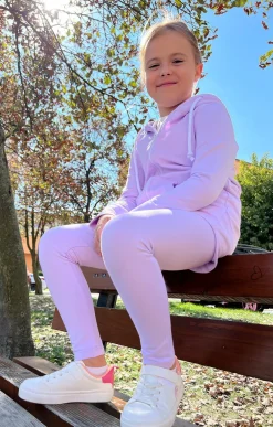Bluza dziewczęca z kapturem rozpinana  Cocco/Lilac - Wualaa by dolce sonno