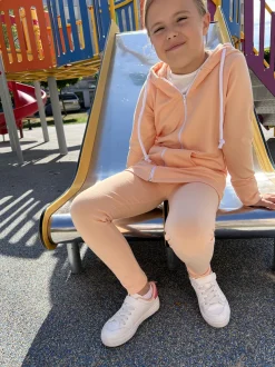 Bluza dziewczęca z kapturem rozpinana  Cocco/Orange - Wualaa by dolce sonno