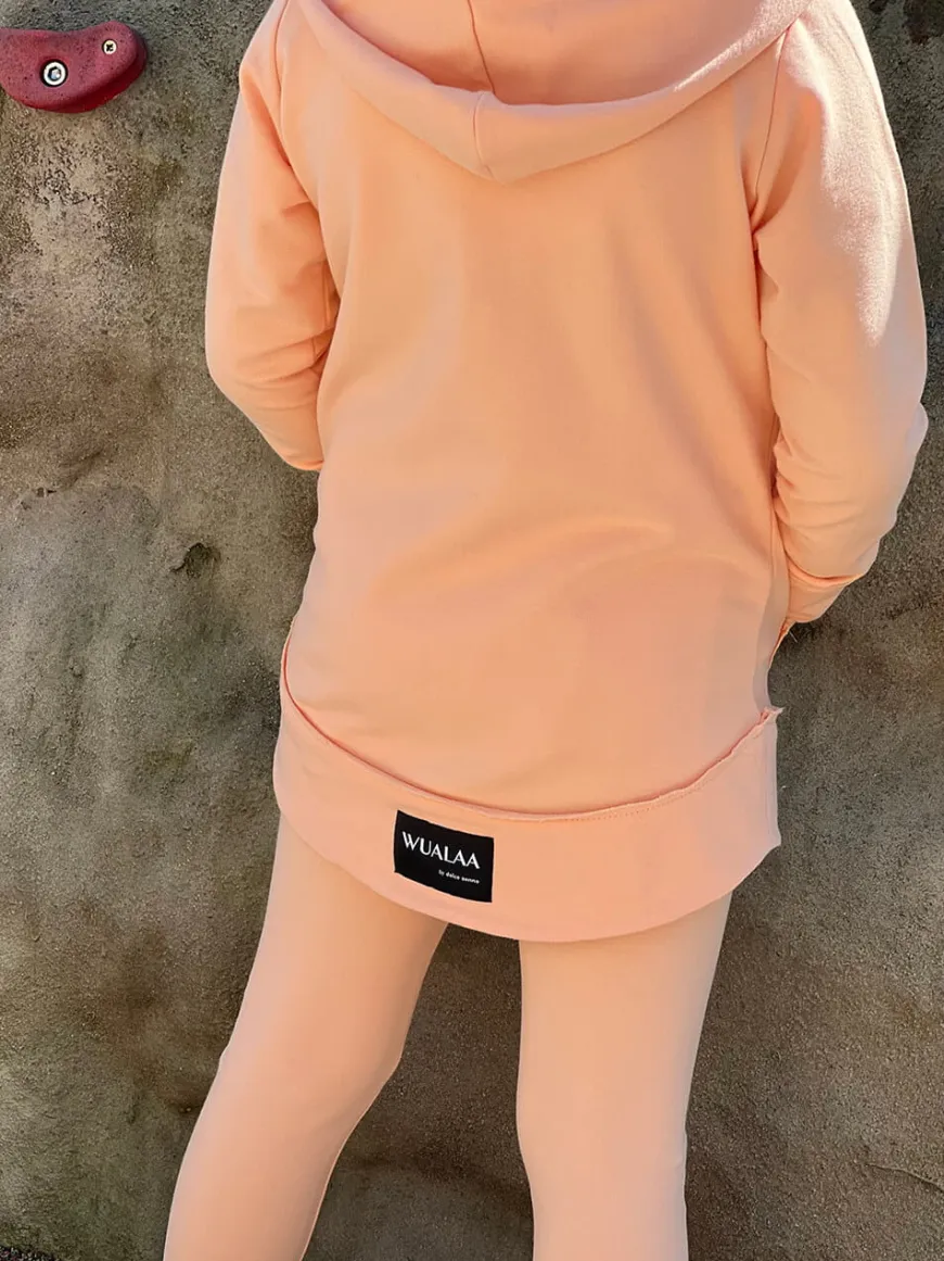 Bluza dziewczęca z kapturem rozpinana Cocco/Orange - Wualaa by dolce sonno