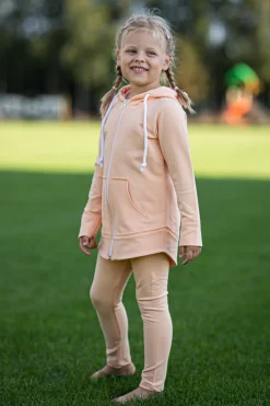 Bluza dziewczęca z kapturem rozpinana Cocco/Orange - Wualaa by dolce sonno