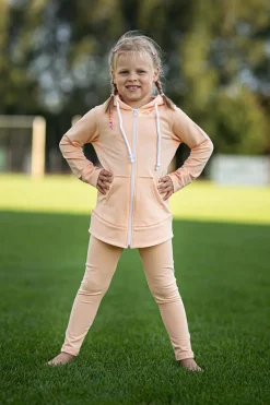 Bluza dziewczęca z kapturem rozpinana Cocco/Orange - Wualaa by dolce sonno
