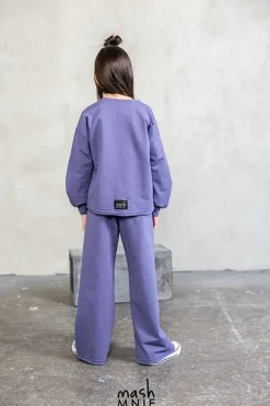 Bluza dziewczęca z marszczonym rękawem Aria/Fiolet - MashMnie