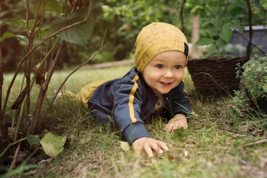 Bluza niemowlęca rozpinana na suwak Granatowa - Secret Forest | Pinokio