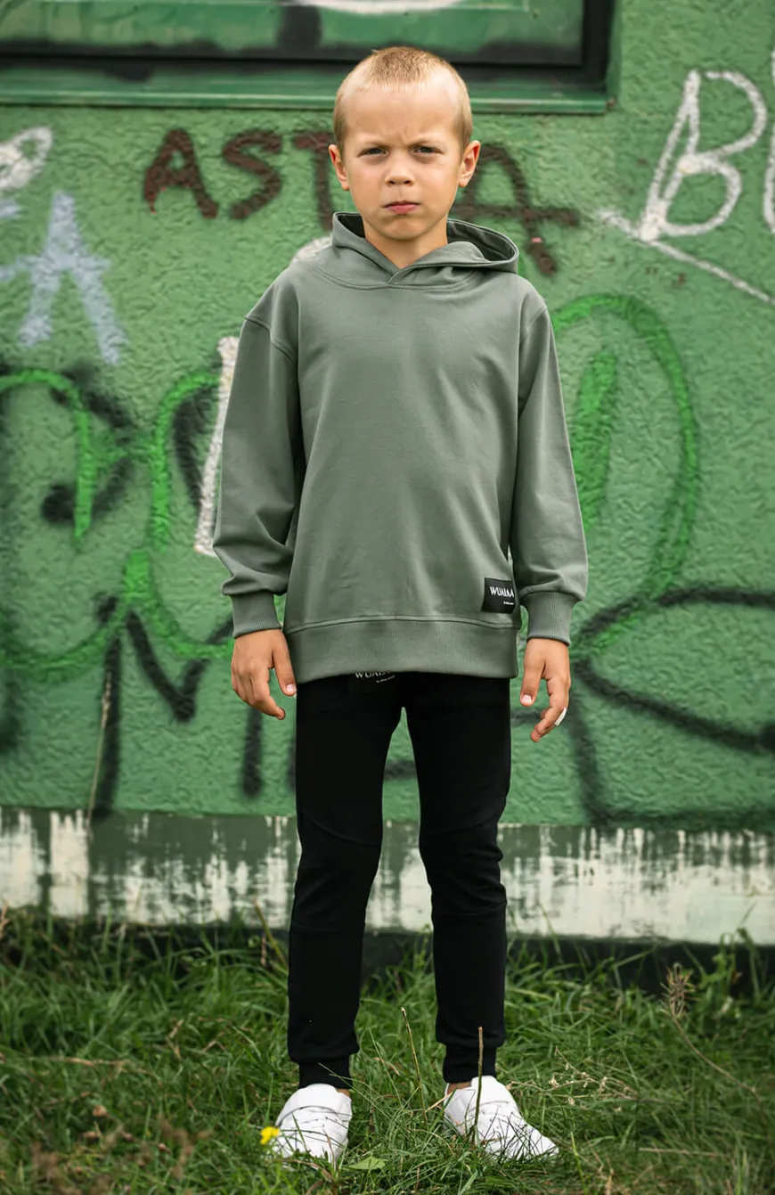 Bluza z kapturem dla chłopca Chilly/Khaki - Wualaa by dolce sonno