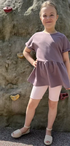 Bluzka dziewczęca Long z baskinką Candy/Moor Summer Girl - Wualaa by dolce sonno