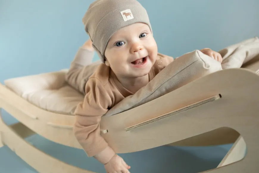 Body z długim rękawem brązowe z konikiem Wooden Pony | Pinokio