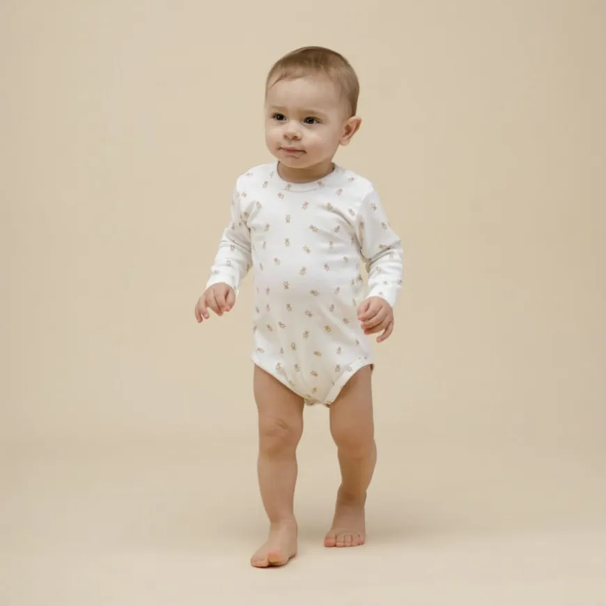 Body z długim rękawem Misie - Lovely Day | Pinokio