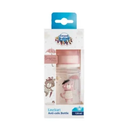Butelka antykolkowa 120ml szeroka Bonjour Paris - różowa | Canpol 35/231