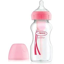 Butelka antykolkowa z szeroką szyjką różowa 270ml OPTIONS PLUS | Dr.Brown's