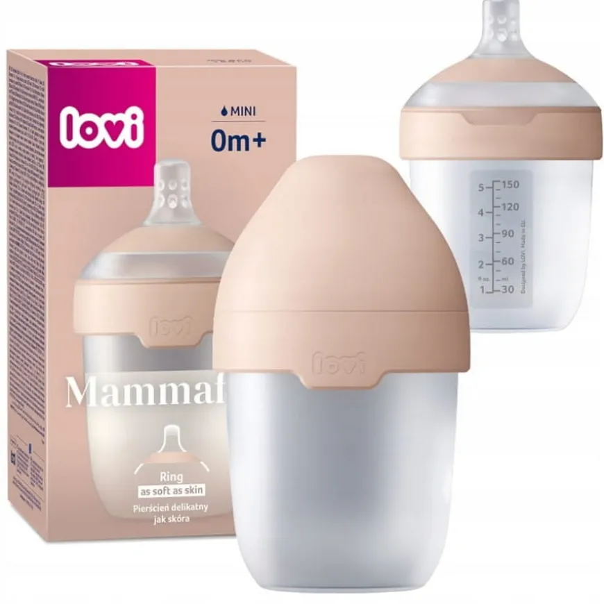 Butelka do karmienia, antykolkowa Mammafeel 150ml + smoczek 0+ | Lovi 21/595