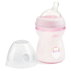Butelka Natural Feeling plastikowa Chicco do karmienia 2m+ 250ml różowa