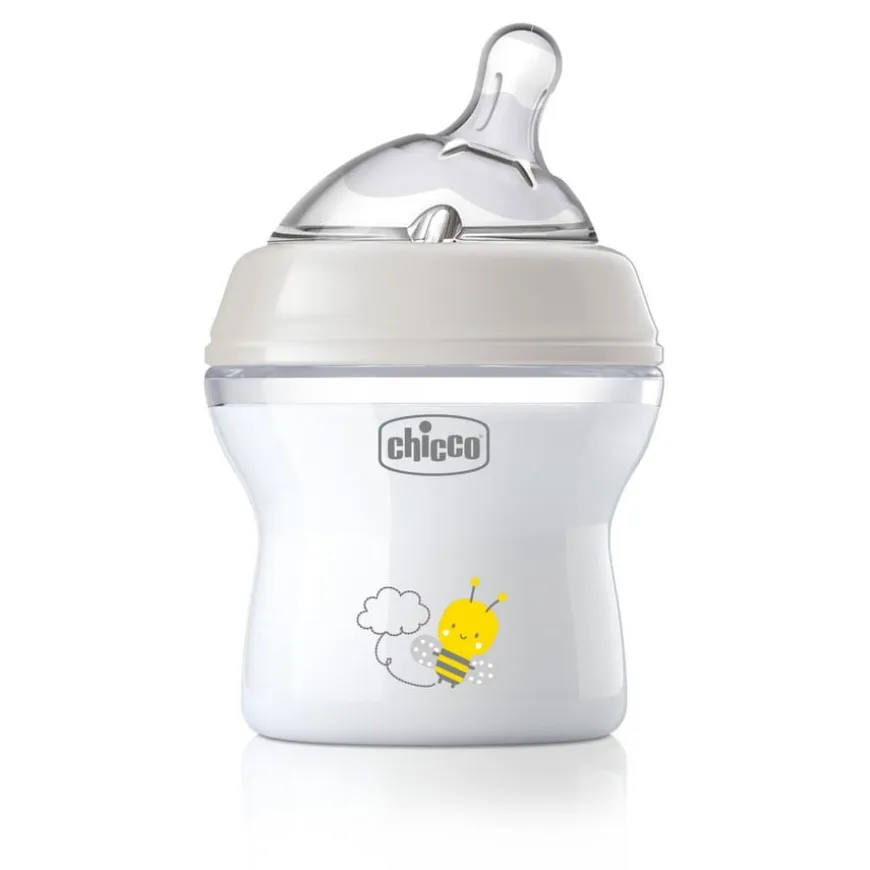 Butelka Natural Feeling plastikowa Chicco do karmienia od pierwszych dni życia 150ml nautralna