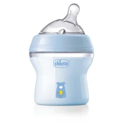 Butelka Natural Feeling plastikowa Chicco do karmienia od pierwszych dni życia 150ml Niebieska