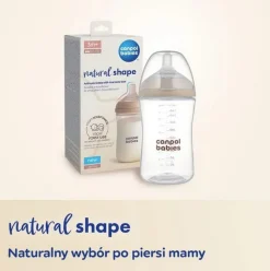 Butelka Natural Shape ze smoczkiem dwustrefowym 150 ml Canpol Babies