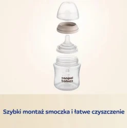 Butelka Natural Shape ze smoczkiem dwustrefowym 150 ml Canpol Babies