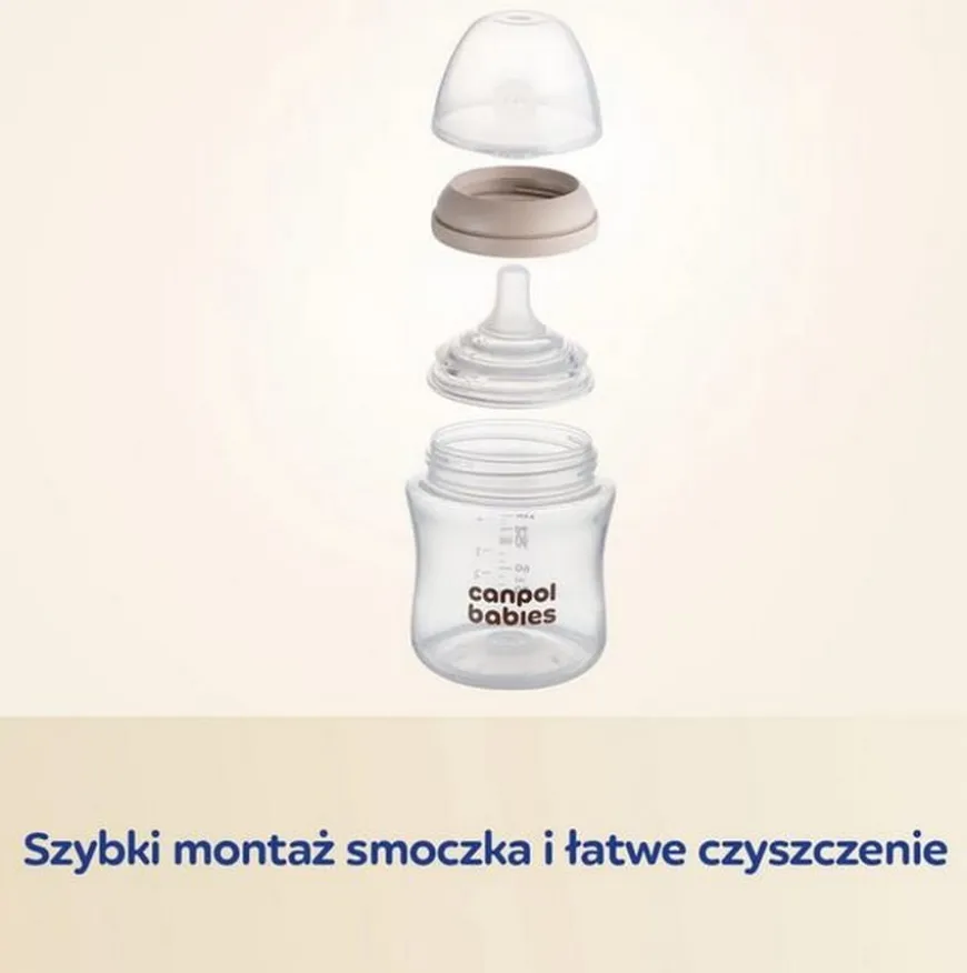 Butelka Natural Shape ze smoczkiem dwustrefowym 150 ml Canpol Babies