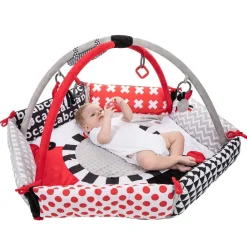 Canpol Babies  Konstrastowa mata sensoryczna z pałąkami - 68/077