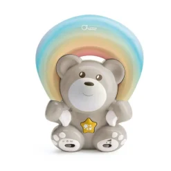 Chicco Miś z projektorem Rainbow szary