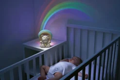 Chicco Miś z projektorem Rainbow szary