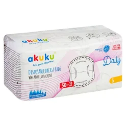 Chłonne wkładki laktacyjne Daily, 60szt | A0160 - Akuku