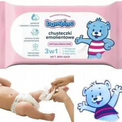 Chusteczki nawilżane emolientowe 3w1 Bambino 57 szt