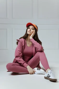 Comfort & Luxury - Długa bluza na ekspres z kapturem Layla Malaga