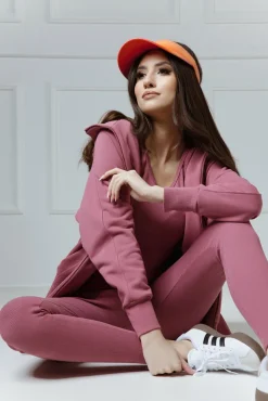 Comfort & Luxury - Długa bluza na ekspres z kapturem Layla Malaga