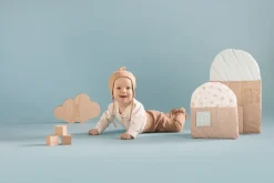Czapka niemowlęca z supełkiem wiązana pod szyją Brąz Wooden Ponny | Pinokio