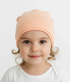 Czapka z dresówki dla niemowląt i dzieci Miki/ Orange - Dolce Sonno